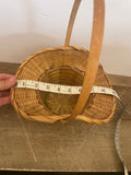 +* Small Basket Woven Wood With Handle