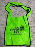 +*+ Grocery Tote Bag Big Green Egg  Lime Green  12” Wide  x 14” Tall x 5” Deep Shoulder Strap