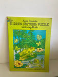 <€€ HIDDEN PICTURE PUZZLE COLORING BOOK Dover Children’s By Anna Pomaska