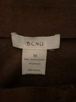 Womens Juniors Medium by BCNU Dark Brown Mini Skirt Faux Suede