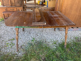 Vintage Solid Wood Dining TABLE with 3 Leafs (project piece)