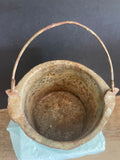 + Vintage Heavy Cast Iron Lead Melting Crock Pot Cauldron with Handle