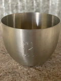 a** Garden Pewter Bowl  3” Diam x 2.5” H #532 Embossed “R” Monogram