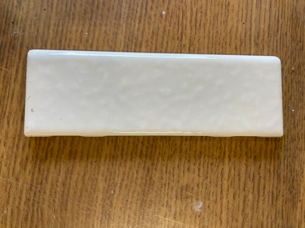 New 30 pcs. Glossy White 2" X 6" Ceramic Bullnose Top Rail Tiles Mexico Bath Kitchen