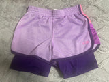 +* Girls Youth C9 Champion 2-Tone Purple Athletic Biker Shorts Built in Liner Large Sz 10-12 22” Waist
