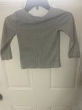 +* Girls Small  Size 4 Long Sleeve SO Gray Top Lightweight Sweatshirt with Pouch Pocket U Rock!