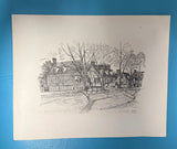 +* Vintage Pencil Art by Clark M Goff Williamsburg, Virginia Prentis Store, Pitt Dixon House & Printing Office