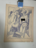 +* Art Sketch Drawing Figure Study 1960’s Unsigned Cross-Hatching Technique