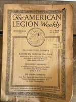 <€€ AS-IS Antique The AMERICAN LEGION WEEKLY Magazine Lot of 5 Issues 1920 November/December Ephemera