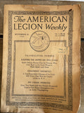 <€€ AS-IS Antique The AMERICAN LEGION WEEKLY Magazine Lot of 5 Issues 1920 November/December Ephemera