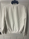 +* Girls Youth XLarge Graphic White Sweatshirt “Mini” in Black by Gildan Heavy Blend