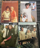 +* Lot/4 Vintage Bernat Knitting Patterns Booklets No. 118, 145, 209, 503 1960s-1980s