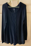 +* Black Womens/Juniors XLarge Cable Knit Sweater by Apt 9 Slip On Crew Neck