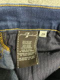 +* Womens/Juniors 7 For All Mankind Blue Denim Jeans 29” Waist Distressed