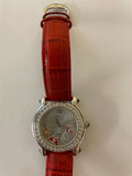 Womens Suzanne Somers Wrist Watch Red Band Stainless Steel Japan Movement Ladies Butterflies