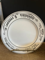 <€€ Vintage La Lanterna Ristorante Ceramica Ironstone Giovanni Valdarno Italy 9.5” Dinner Plate