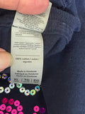 +* Youth XLarge Navy Blue Long Sleeve Tshirt Bedazzled “Fusion” Gildan Ultra Cotton
