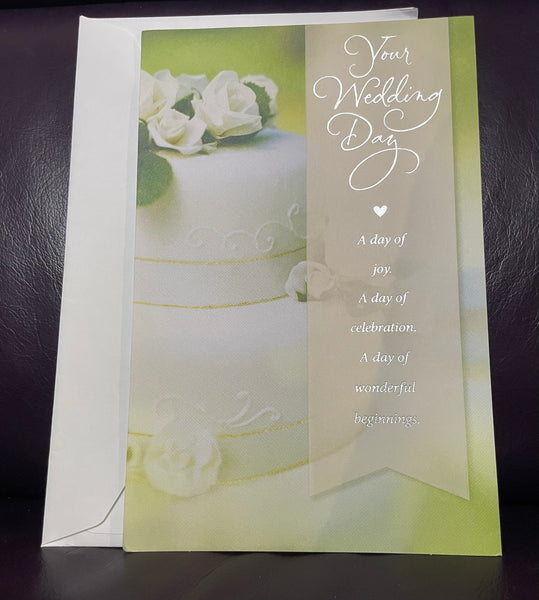 New Greeting Card WEDDING DAY CONGRATULATIONS w/ Envelope American Greetings