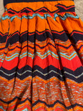 +* Womens/Juniors Small XHILARATION Orange & Blue Chevron Print Strapless Dress