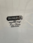 <€€ Dynasty CHRISTMAS SPIRIT Fine China Set/2 8” Salad/Soup/Dessert Bowls Ribbons & Poinsettia
