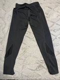 +* Youth XXSmall Black GK Cheer Gymnastic Leggings Mesh Cutout Running Athletic