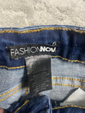 +* Fashion Nova Womens/Juniors Blue Jeans Size 3 Distressed Skinny Stretch