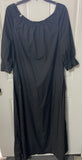 +* Halloween Costume Adult Black Gown Ruffle Sleeve  Elastic Neckline Loose Fitting Cotton