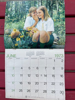 a* Vintage 1973 Girl Scout of America Photo Calendar (mirrors 2029 & more) Collectible