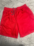 +* Men’s Large (36-38) ATHLETIC WORKS Basketball Gym Shorts Red Mesh Drawstrings Pockets