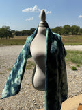 +* Womens/Juniors C.C Exclusives Girlie Girl Blue/Green Tie Dye Shawl Neck Wrap Scarf