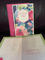 New Greeting Card FOR WONDERFUL WIFE MOTHER’s DAY w/ Envelope American Greetings