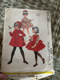 + Vintage GIRLS Size 6 DRESS Jumper COAT Hat Pattern 1960s McCALL’s 5508 Helen Lee