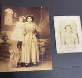 +* Vintage (2) Portraits Drucker Woman & Child In Church & a Faded CDV B&W Late 19th or early 20th-century