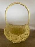 +* Small Yellow Basket Woven Wood With Handle (Copy)