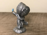 + Vintage HALLMARK LITTLE GALLERY Fine Pewter Betsy Clark Girl w/ Blue Bird 1977 Miniatures