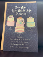 New Greeting Card DAUGHTER HAPPY BIRTHDAY w/ Envelope American Greetings