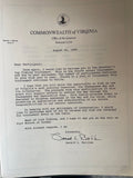 Vintage 4th Annual Governor’s Cup CHESAPEAKE BAY (Virginia) FISHING TOURNAMENT Program Aug 1989
