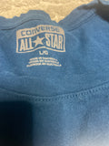 +* Women’s Junior’s Large Blue Graphic T-Shirt Short Sleeves “Turn Me Up” in white Cotton Converse Cut