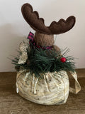 a** Stuffed Animal Set/3 Christmas Moose Holiday Christmas Snow Skis