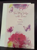 New Greeting Card WIFE HAPPY ANNIVERSARY w/ Envelope American Greetings