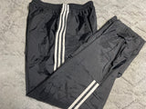+* Vintage Mens XLarge Adidas Track Pants Black 3-stripe Lined Joggers Warm-Up Activewear