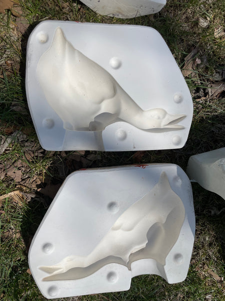 (FB) Vintage Ceramic Slip Casting Mold Crouching Duck by Spectrum #831