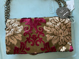 +* NEW Womens Pier One Handbag Purse Satin Flap Foldover Snap Closure Chain Shoulder Strap NWT
