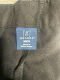 +* Mens Black Classic Fit Flat Front Dress Casual Straight Pants by George 38x29 Slash Pocket