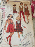 + Set/5 Vintage GIRLS Size 6 Smock DRESSES TOPS PANTS SHORTS Jumper Patterns 1960s 1970s