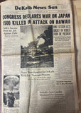 +* AS-IS Vintage S. Dekalb (GA) News/Sun 1941-1960  Reprint 6/27/1979 War on Japan Newspaper Ephemera
