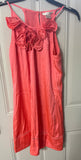 +* Womens/Juniors Small Coral Sleeveless Summer Dress by Esley Beaded Fabric Flowers
