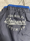 +* Men’s Large Good Move By Life Is Good Track Rain Wind Pants Gray Mesh Lined Athletic Leg Zippers Logo