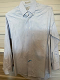 +* Mens Stafford Pinpoint Oxford 15-1/2 Sz 33 Fitted Blue Button Down 80% Cotton Long Sleeve Shirt