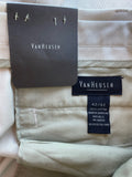 +* New Mens Tan Khaki Chino Pants By Van Heusen 42x32 Cotton Stainshield Wrinklefree NWT